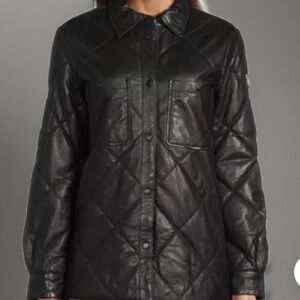 Mauritius Black Quilted Leather Jacket